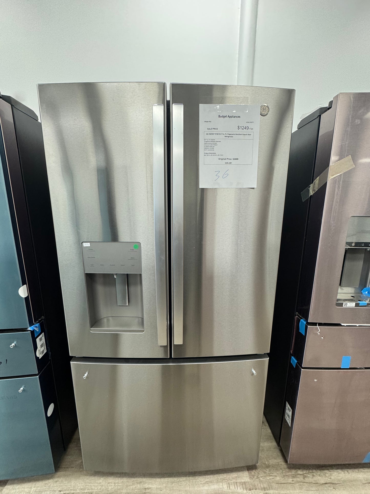 GE Energy Star 25.7  Cu. Ft. Fingerprint Resistant French - Door Refrigerator