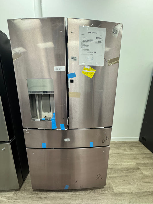 GE Profile Energy Star 27.9 Cu. Ft . Smart Fingerprint Resistant 4- Door French - Door Refrigerator With Door In Door