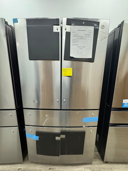 GE Profile Series Energy Star 29 Cu. Ft . Smart Fingerprint Resistant 4- Door French - Door Refrigerator