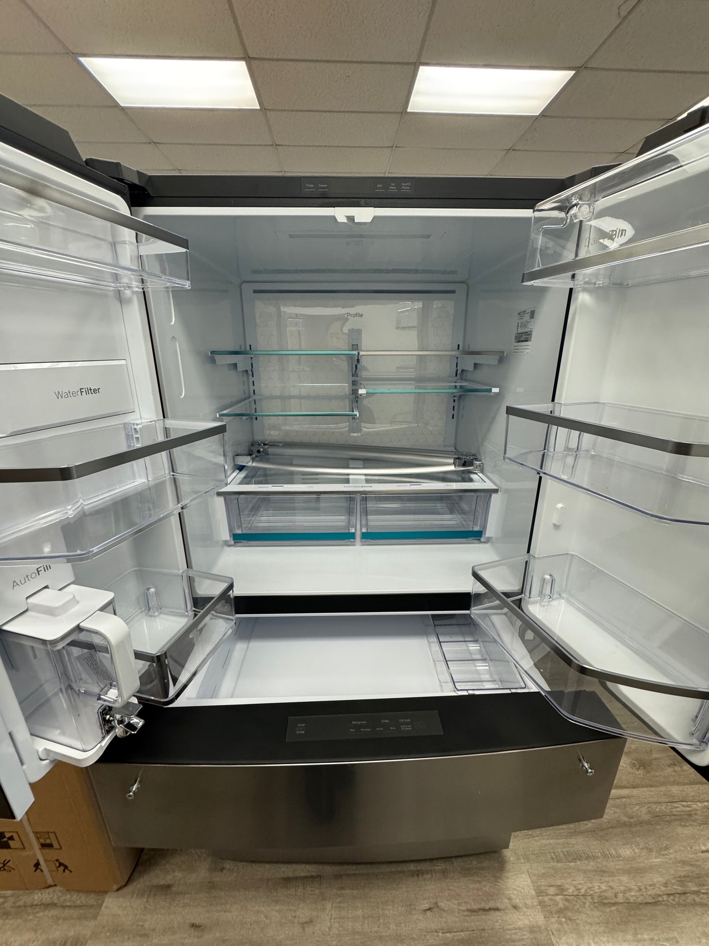 GE Profile Series Energy Star 29 Cu. Ft . Smart Fingerprint Resistant 4- Door French - Door Refrigerator