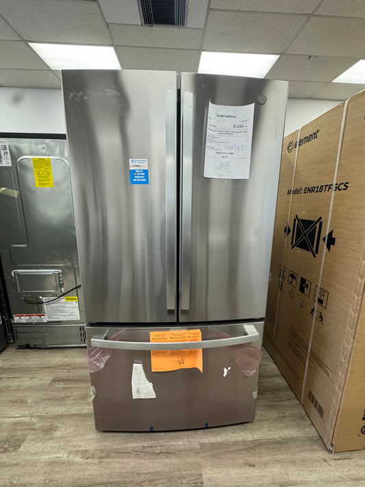 GE Energy Star 21.9 Cu. Ft. Fingerprint Resistant Counter - Depth French - Door Refrigerator