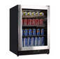 Vissani 23.4 in. 50 Bottle, 154 Can, Wine and Beverage Cooler with Stainless Steel Door