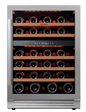 Ca'Lefort 24 in. Dual Zone 46-Bottles Built-In Wine Cooler Refrigerator in Stainless Steel Frost-Free Touch Panel
