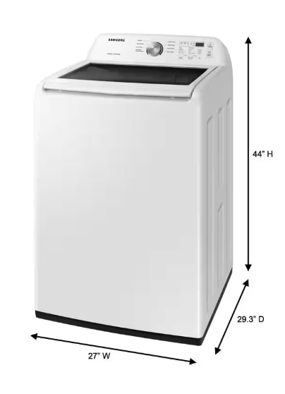 Samsung 4.5 cu. ft. Top Load Washer with Impeller and Vibration Reduction in White