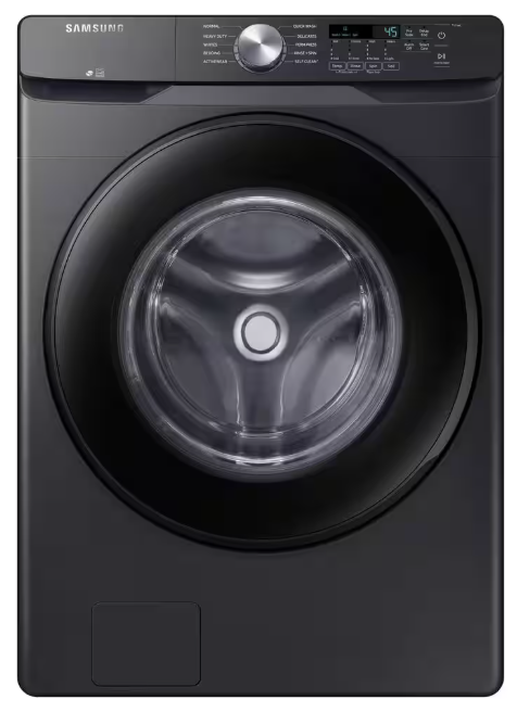 Samsung 4.5 cu. ft. High-Efficiency Front Load Washer with Self-Clean+ in Brushed Black