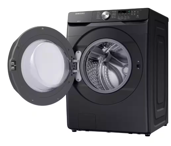 Samsung 4.5 cu. ft. High-Efficiency Front Load Washer with Self-Clean+ in Brushed Black