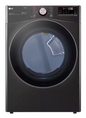LG 7.4 Cu. Ft. Vented SMART Stackable Electric Dryer in Black Steel with TurboSteam and Sensor Dry Technology