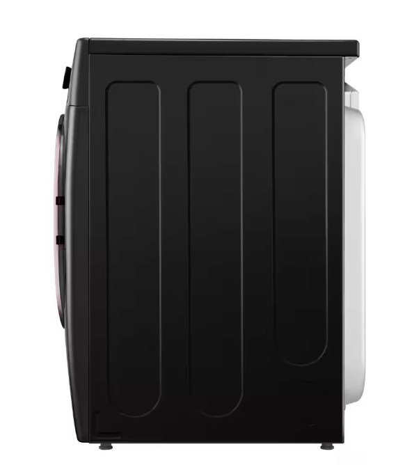 LG 7.4 Cu. Ft. Vented SMART Stackable Electric Dryer in Black Steel with TurboSteam and Sensor Dry Technology