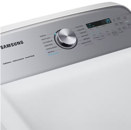 Samsung 7.4 cu. ft. Vented Smart Electric Dryer with Steam Sanitize Plus in White