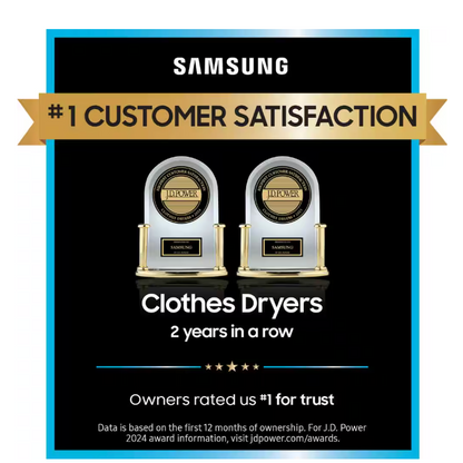 Samsung 7.4 cu. ft. Vented Smart Electric Dryer with Steam Sanitize Plus in White