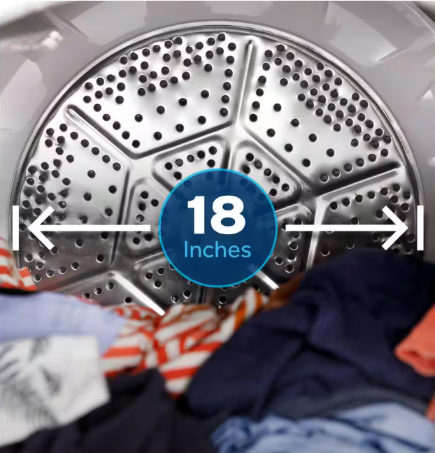 GE 7.2 cu. ft. vented Electric Dryer in White with Auto Dry and Extended Tumble