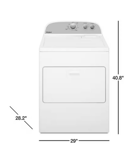 Whirlpool 7.0 cu. ft. 240-Volt White Electric vented Dryer with AUTODRY Drying System