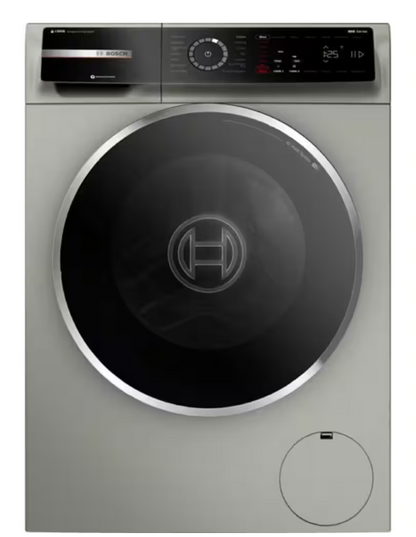Bosch 800 Series 24 in. 2.4 cu. ft. Smart Stackable Front Load Compact Washer in Pearl Steel, ENERGY STAR