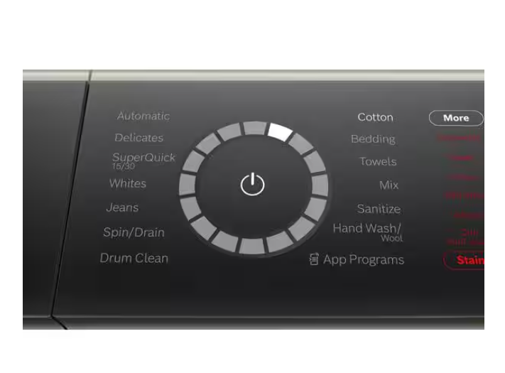 Bosch 800 Series 24 in. 2.4 cu. ft. Smart Stackable Front Load Compact Washer in Pearl Steel, ENERGY STAR