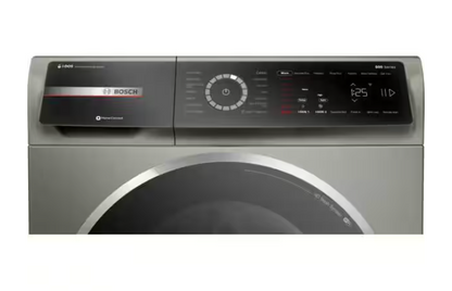 Bosch 800 Series 24 in. 2.4 cu. ft. Smart Stackable Front Load Compact Washer in Pearl Steel, ENERGY STAR