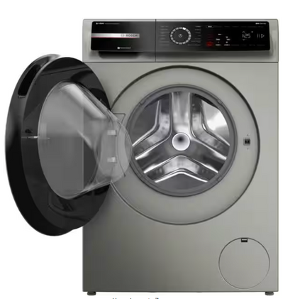 Bosch 800 Series 24 in. 2.4 cu. ft. Smart Stackable Front Load Compact Washer in Pearl Steel, ENERGY STAR