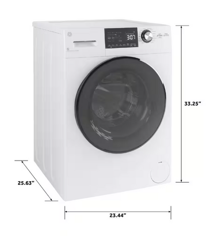 GE 2.4 cu. ft. Compact White 120-Volt Ventless Electric All-in-One Washer Dryer Combo