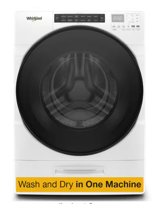 Whirlpool 4.5 Cu. Ft. Ventless All In One Washer & Dryer with Load & Go XL Dispenser