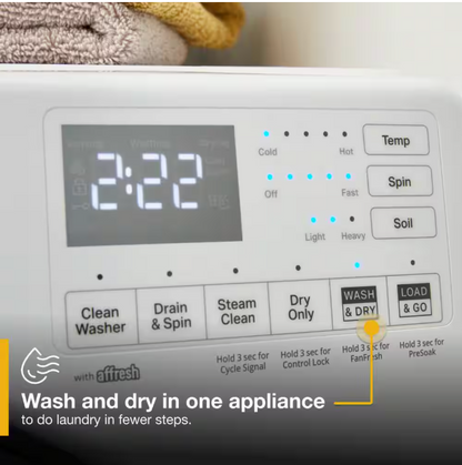 Whirlpool 4.5 Cu. Ft. Ventless All In One Washer & Dryer with Load & Go XL Dispenser