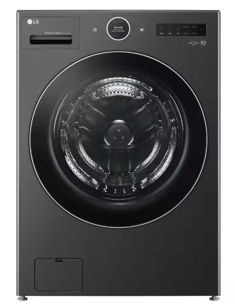 LG 5.0 cu. ft. Mega Capacity Smart Front Load Electric All-in-One Washer Dryer Combo with TurboWash360 WiFi in Black Steel
