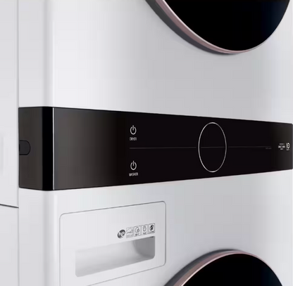 LG WashTower Stacked SMART Laundry Center 4.5 Cu.Ft. Front Load Washer & 7.4 Cu.Ft. Electric Dryer in White