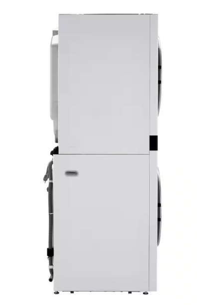 LG WashTower Stacked SMART Laundry Center 4.5 Cu.Ft. Front Load Washer & 7.4 Cu.Ft. Gas Dryer in White