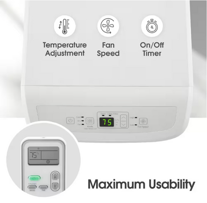 LG 6,000 BTU 115-Volt Portable Air Conditioner Cools 250 sq. ft. with Dehumidifier and LCD Remote