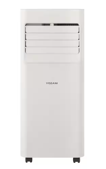 Vissani 5,000 BTU 115-Volt 3-in-1 Portable Air Conditioner Unit Cools up to 150 sq. ft. with Dehumidifier and Remote in White