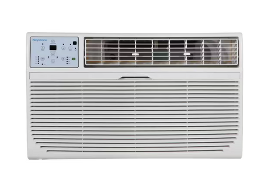 Keystone 14,000 BTU 230V Through-The-Wall AC 10,600 BTU Supplemental Heat Remote Sleep Mode 24H Timer for Rooms up to 700 Sq. Ft