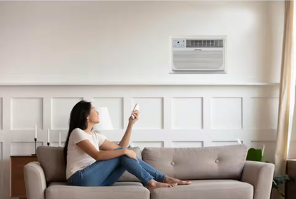 Keystone 14,000 BTU 230V Through-The-Wall AC 10,600 BTU Supplemental Heat Remote Sleep Mode 24H Timer for Rooms up to 700 Sq. Ft