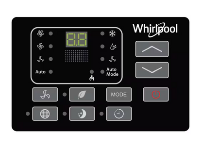 Whirlpool 12,000 BTU (DOE) 230-Volt Through-The-Wall Air Conditioner Cools 550 sq. ft. with Heater with Remote in White