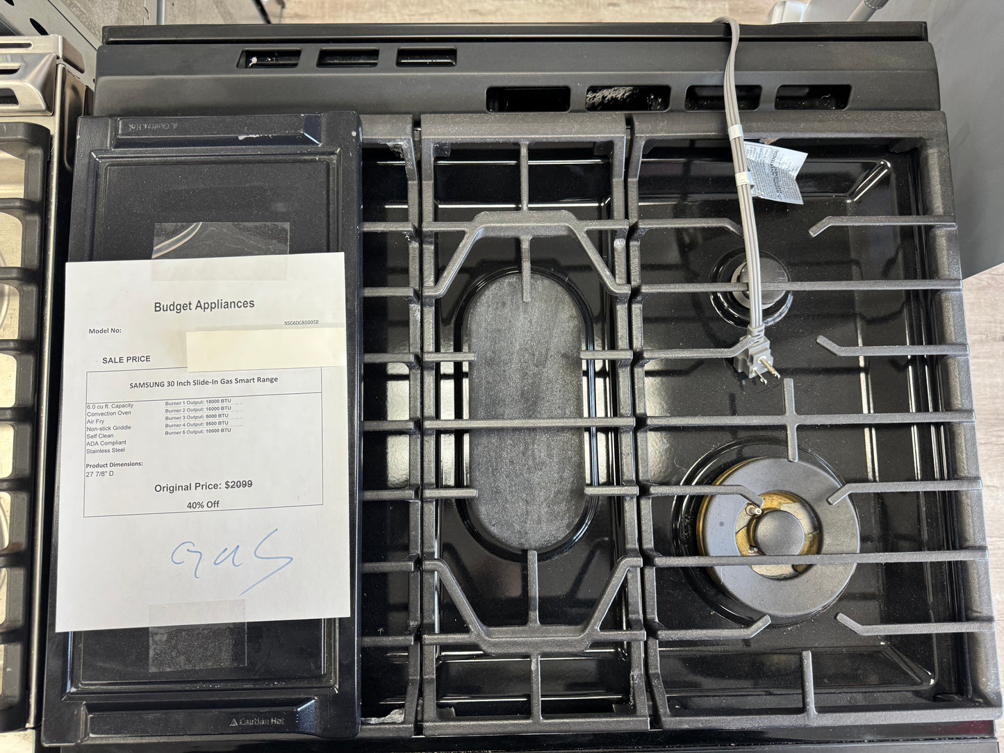 SAMSUNG 30 Inch Slide - In Gas Smart Range