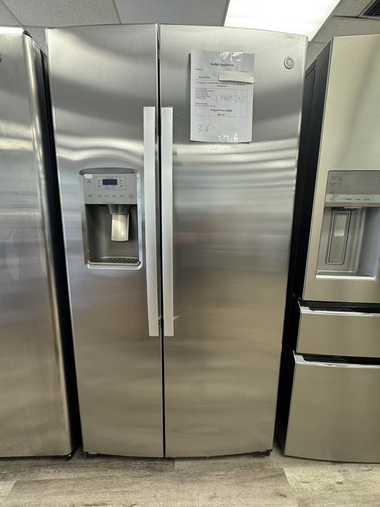 GE 21.8 Cu. Ft. Counter - Depth Fingerprint Resistant Side-By-Side Refrigerator