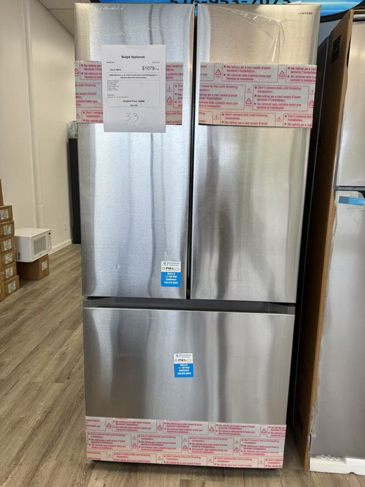 SAMSUNG 24.5 cu.ft. 3-Door Smart Refrigerator in Stainless Steel with Dual Icemaker