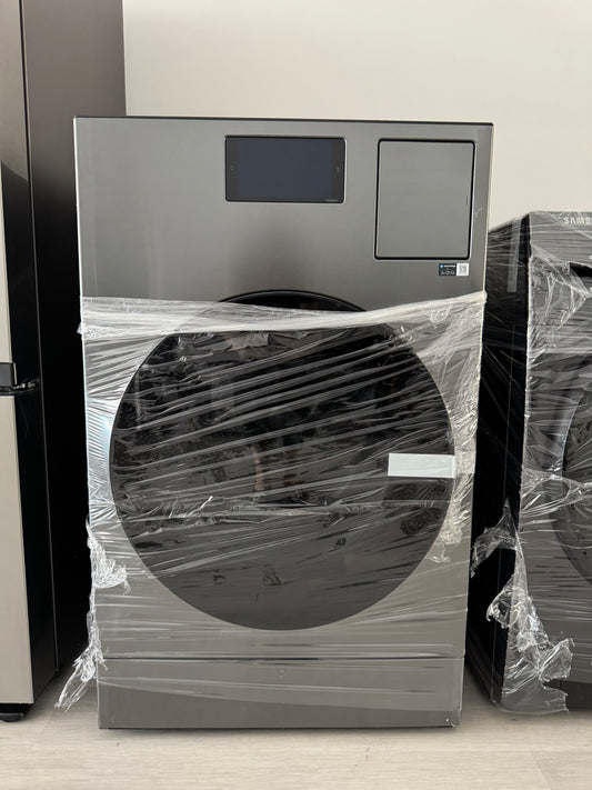 Samsung Bespoke 5.3 cu. ft. Ultra Capacity All-In-One Washer Dryer Combo with Super Speed and Ventless Heat Pump in Dark Steel