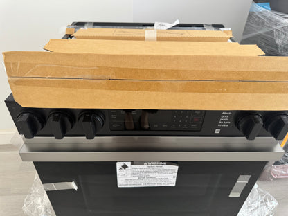 Samsung Bespoke 30 in. 6.0 cu. ft. 5 Burner Smart Slide-In Gas Range with Precision Knobs in Stainless Steel