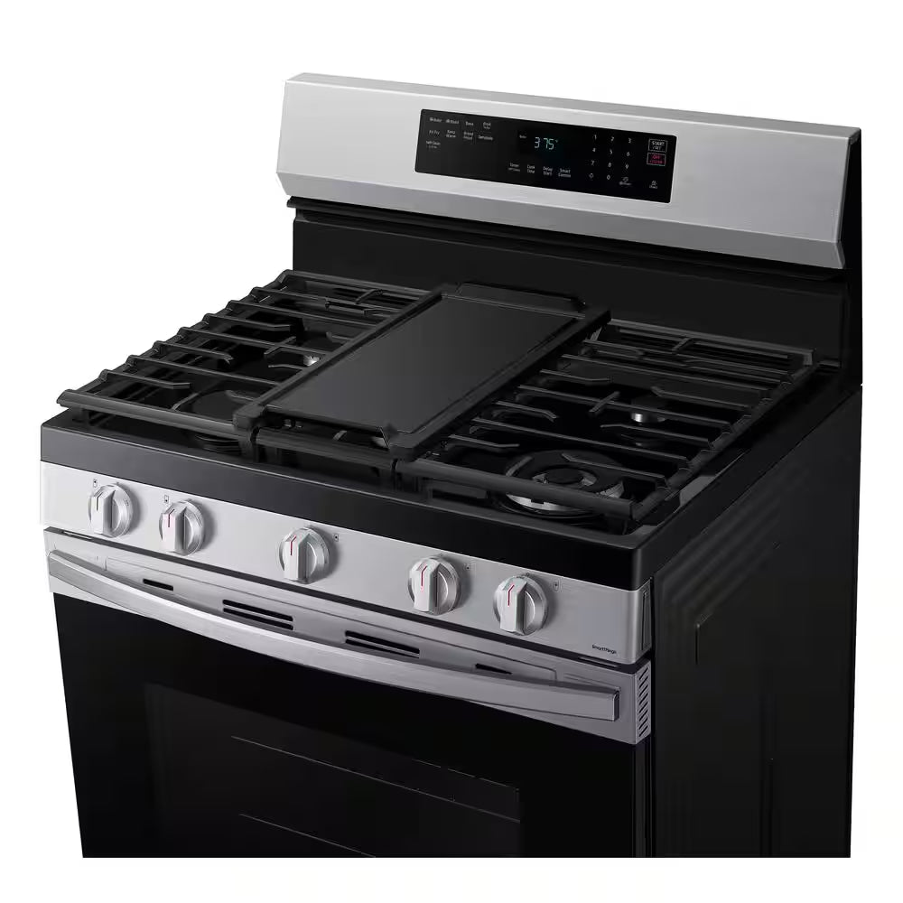6 Cu. Ft. Smart Wi-Fi Enabled Convection Gas Range with No Preheat Airfry in Stainless Steel