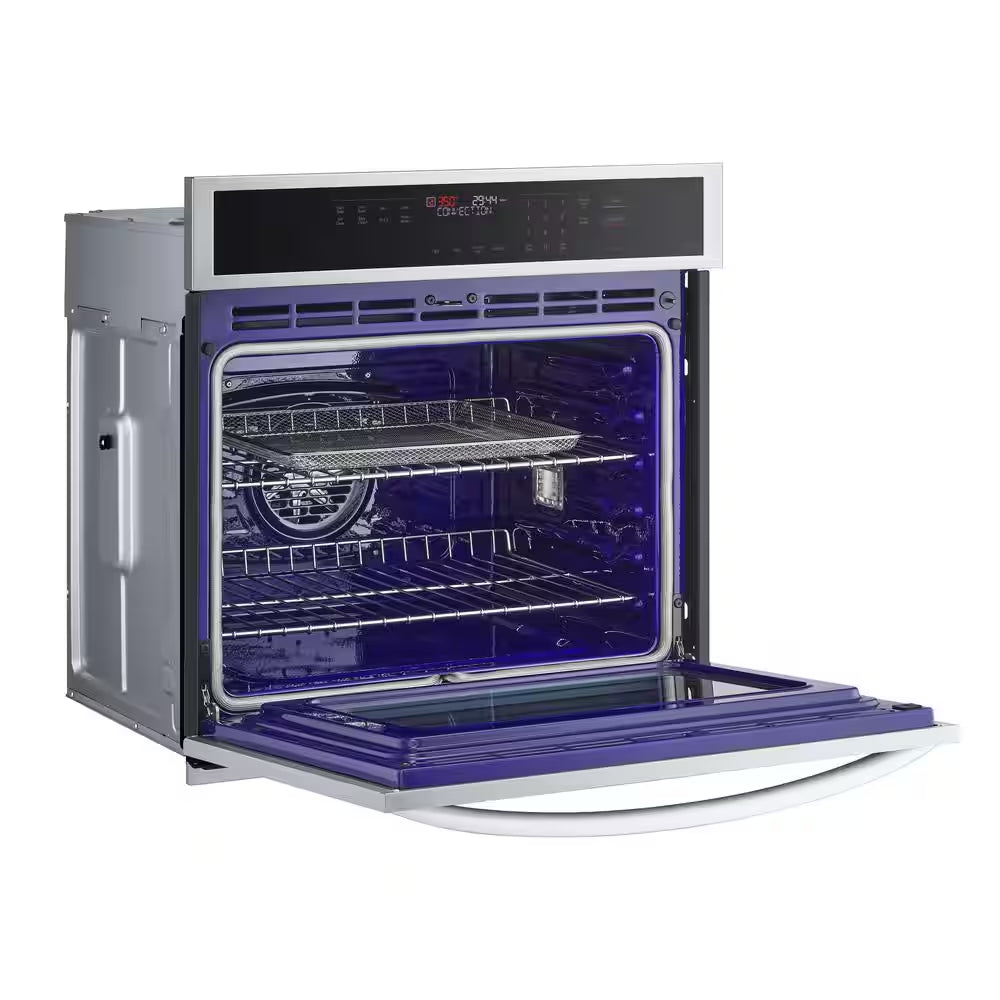 4.7 Cu. Ft. Smart Single Electric Wall Oven with Fan Convection, Air Fry in Printproof in Stainless Steel