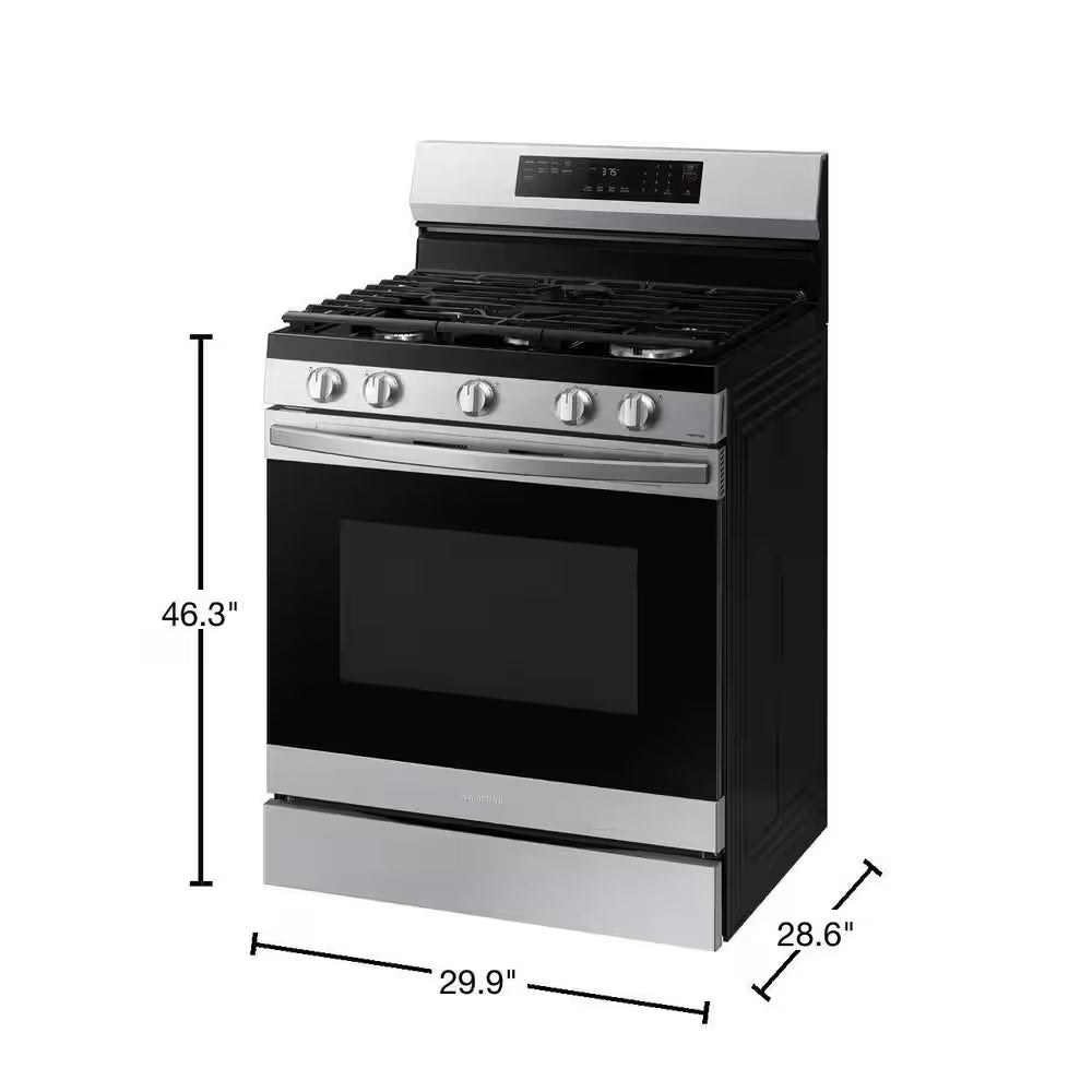 6 Cu. Ft. Smart Wi-Fi Enabled Convection Gas Range with No Preheat Airfry in Stainless Steel
