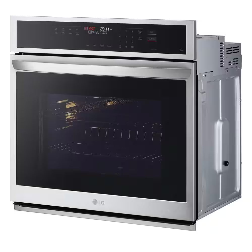 4.7 Cu. Ft. Smart Single Electric Wall Oven with Fan Convection, Air Fry in Printproof in Stainless Steel