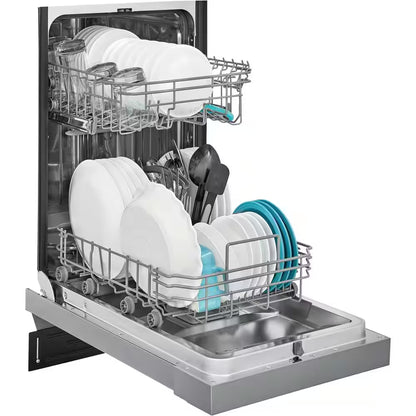 18 In. In. Front Control Built-In Tall Tub Dishwasher in Stainless Steel with 6-Cycles, 52 Dba