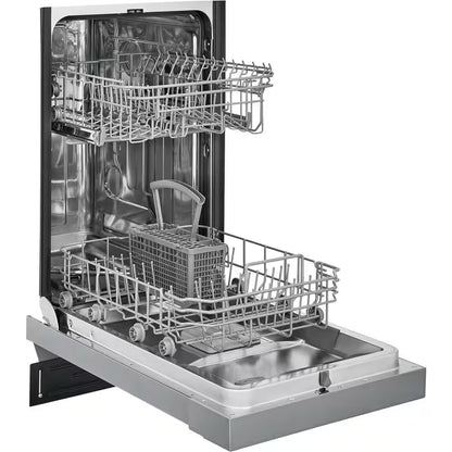 18 In. In. Front Control Built-In Tall Tub Dishwasher in Stainless Steel with 6-Cycles, 52 Dba