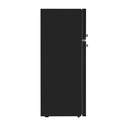 7.5 Cu Ft Mini Refrigerator with Top Freezer and Chrome Handles in Black