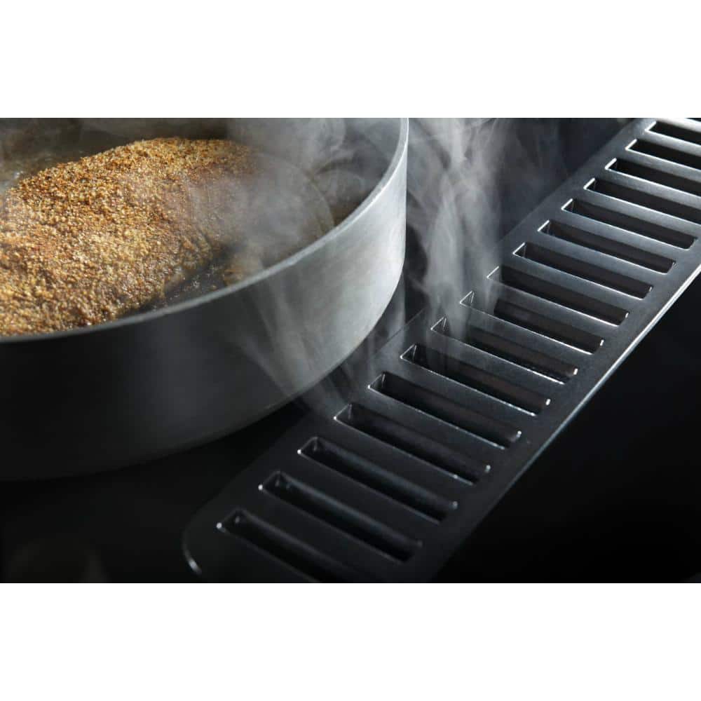 30 In. Electric Downdraft Cooktop in Black with 4 Burner Elements