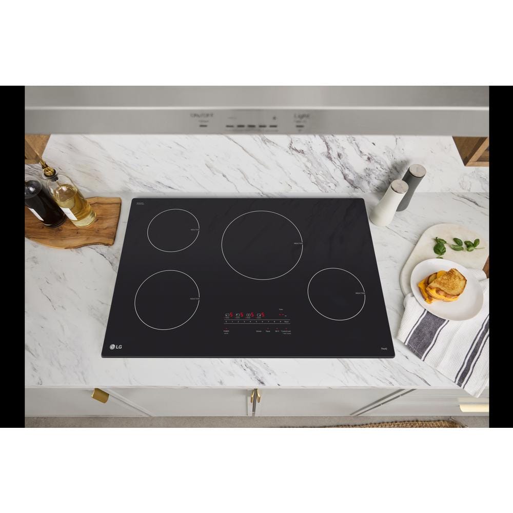 36 In. 5 Burner Element Induction Cooktop in Black with Power Element and Smoothtouch Controls