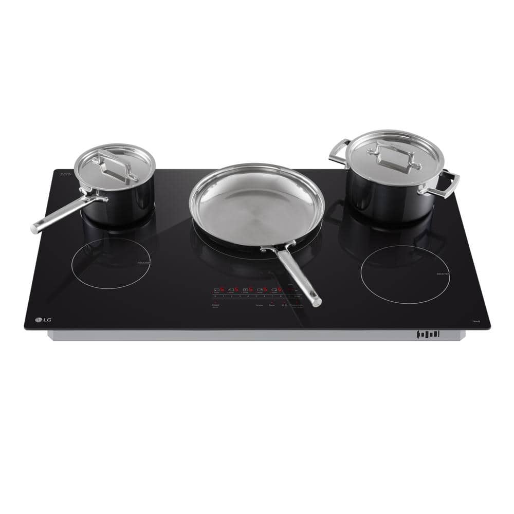 36 In. 5 Burner Element Induction Cooktop in Black with Power Element and Smoothtouch Controls