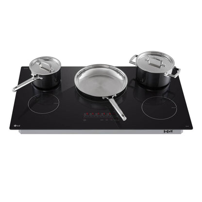 36 In. 5 Burner Element Induction Cooktop in Black with Power Element and Smoothtouch Controls