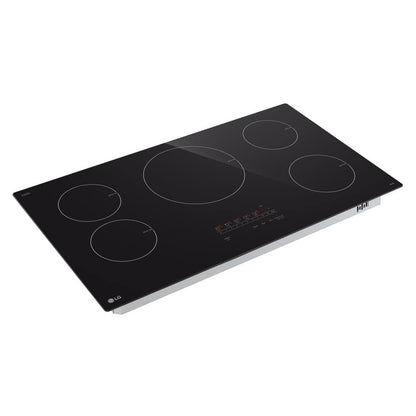 36 In. 5 Burner Element Induction Cooktop in Black with Power Element and Smoothtouch Controls
