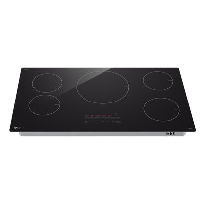 36 In. 5 Burner Element Induction Cooktop in Black with Power Element and Smoothtouch Controls