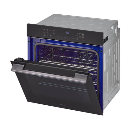 24 In. 3.0 Cu. Ft. Smart Single Electric Wall Oven with Pro Bake Convection, Air Fry and Air Sous Vide in Black